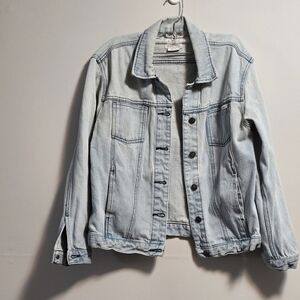 RVCA Light Blue Long Sleeves Denim Jacket Size M